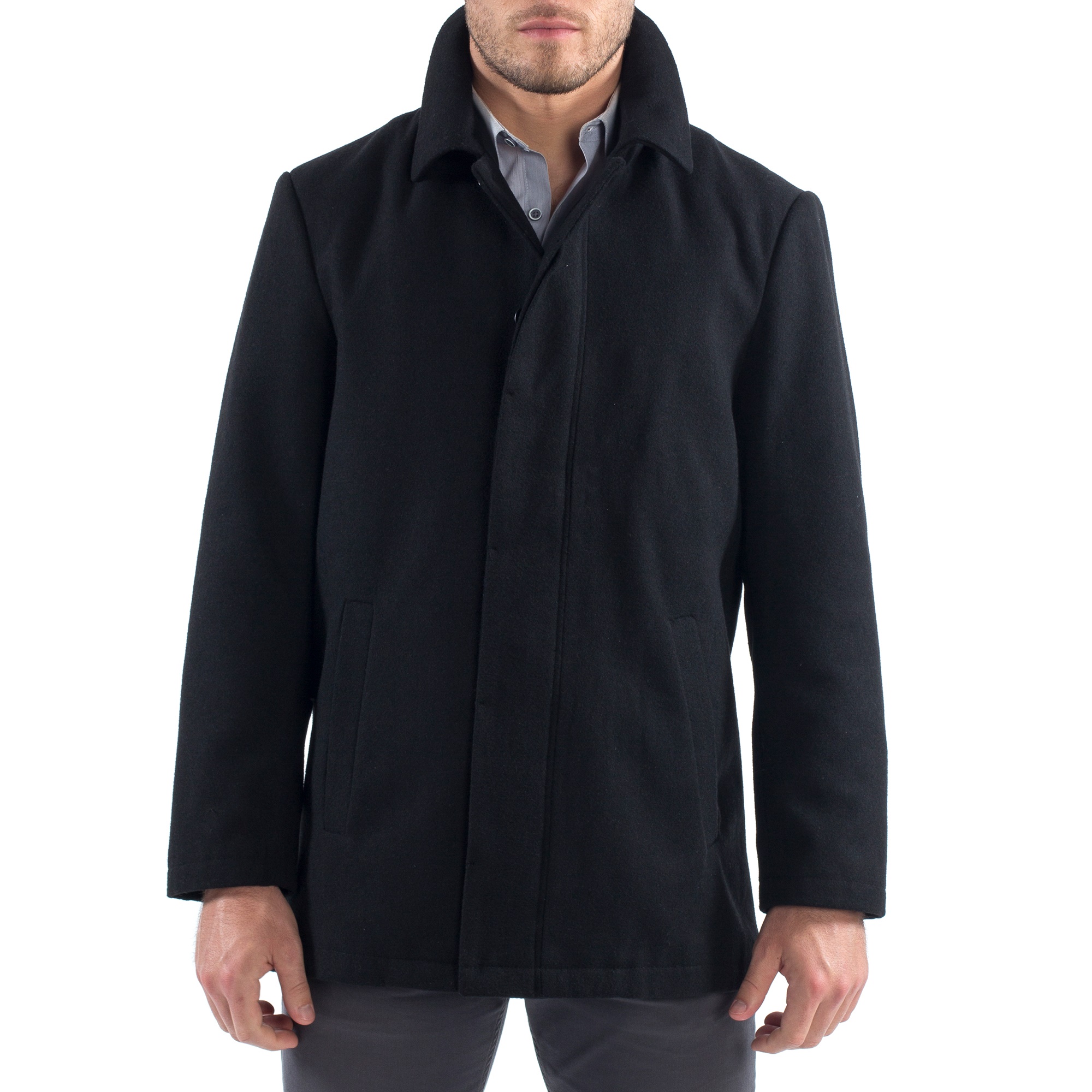 Alpine Swiss Vance Mens Jacket Wool Blend Button Up Coat Dress Car Coat